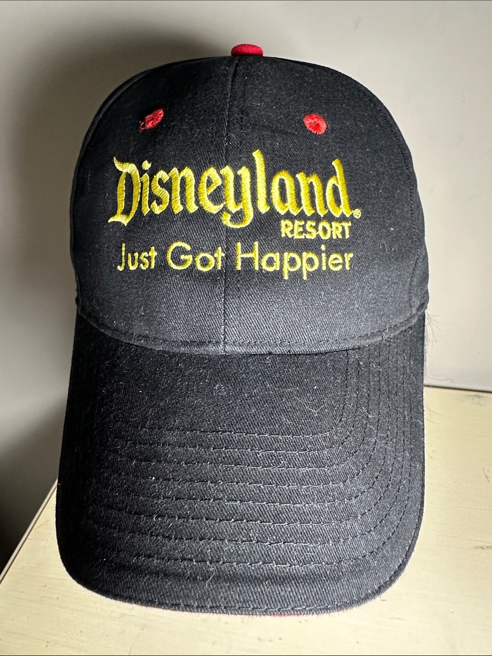 Disneyland Resort Just got Happier Otto vintage Black & Yellow Baseball Cap